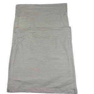 Pottery Barn Pillow Shams Euro Size Striped Woven 28"x 29.5" Set of 2 Green